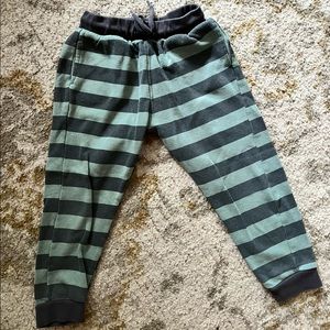 Green striped boys joggers